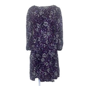 Blue Rain Purple Bishop Sleeve Sundress